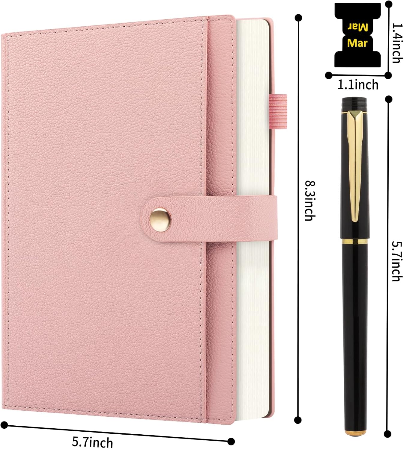 Elegant Pink Leather Journal