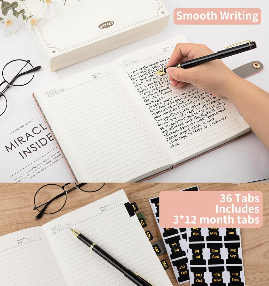 Elegant Pink Leather Journal